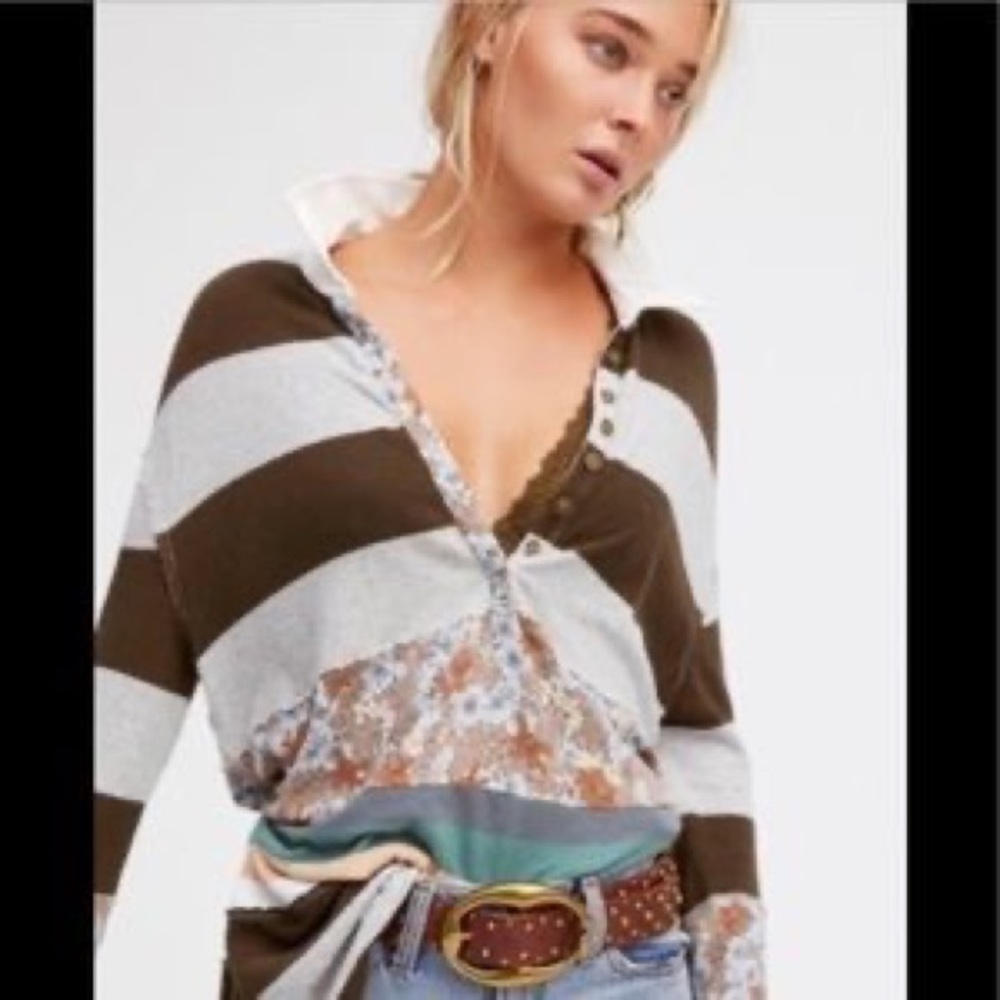 We the Free Eloise Striped Rugby Tunic